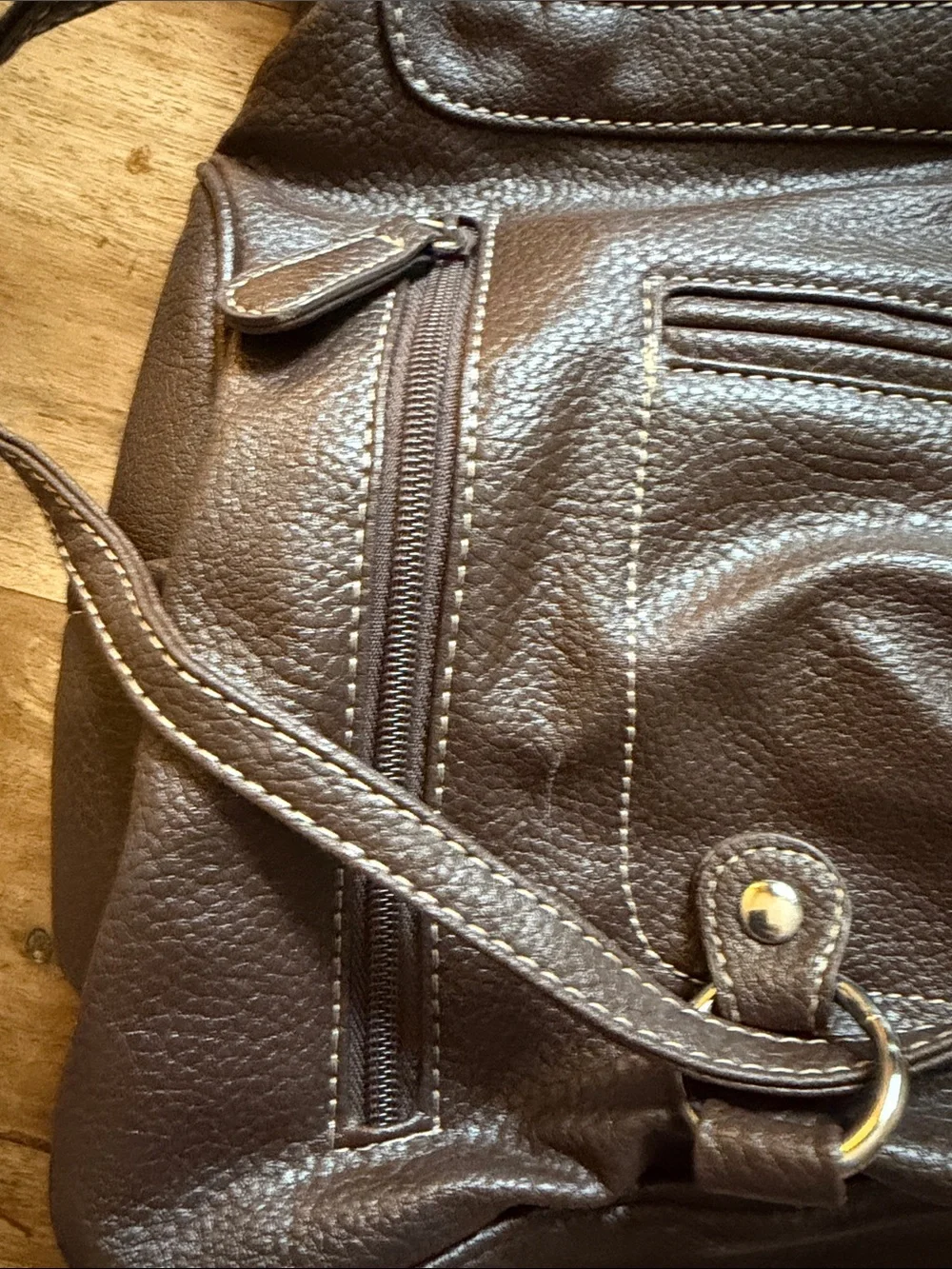 Multi Sac Brown Leather backpack bag